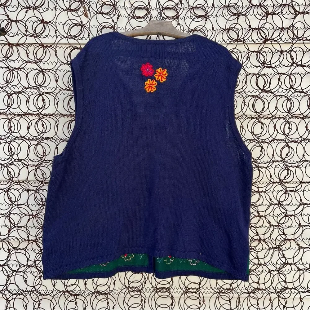 Vintage Angels Ugly Christmas Holiday Sweater Vest Volup Plus Size 26W